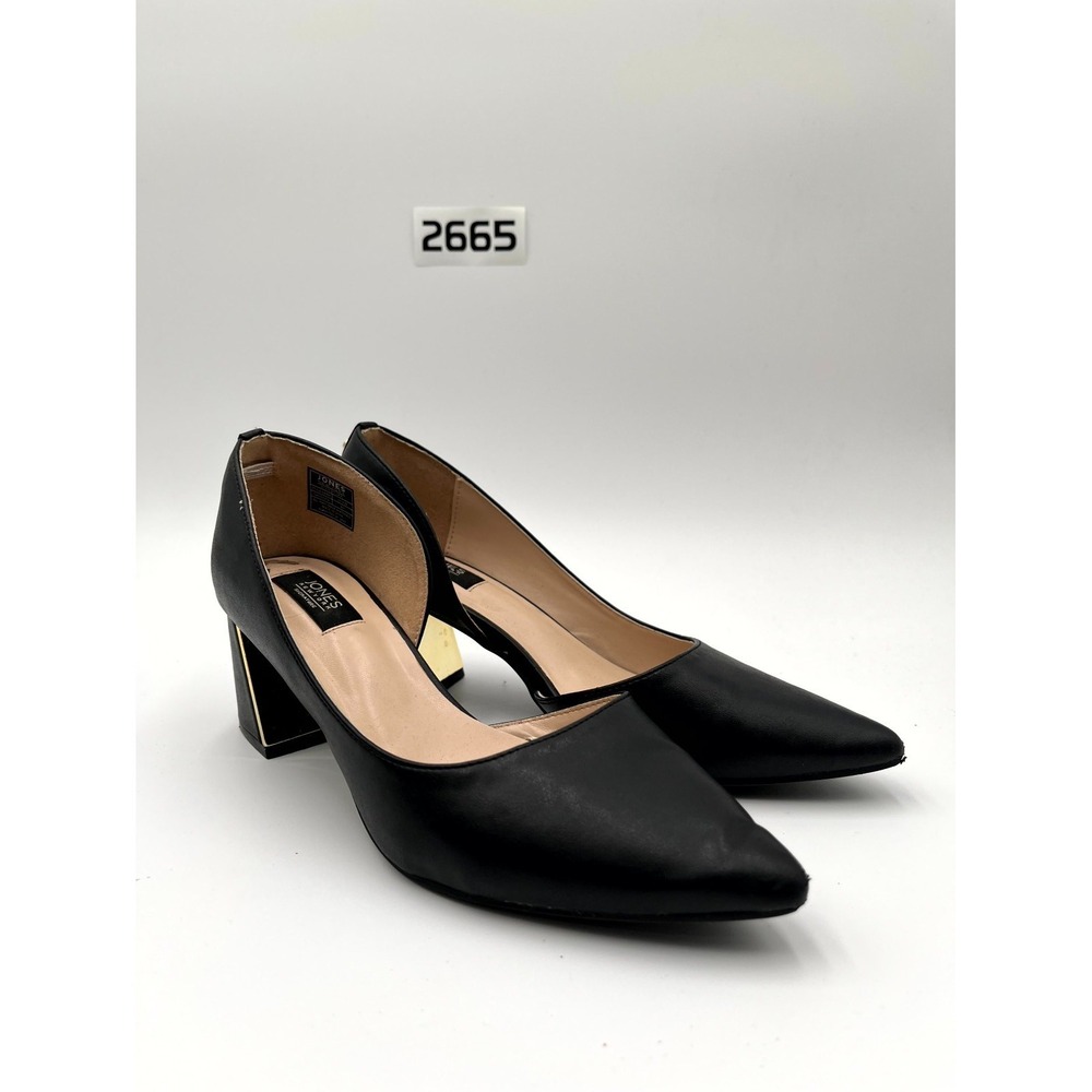Jones New York Signature Candora Womens 8.5 Pump Black Casual Slip On Block Heel